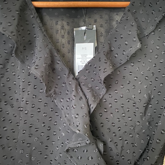 NWT Ruffle Wrap Blouse - Picture 9 of 11